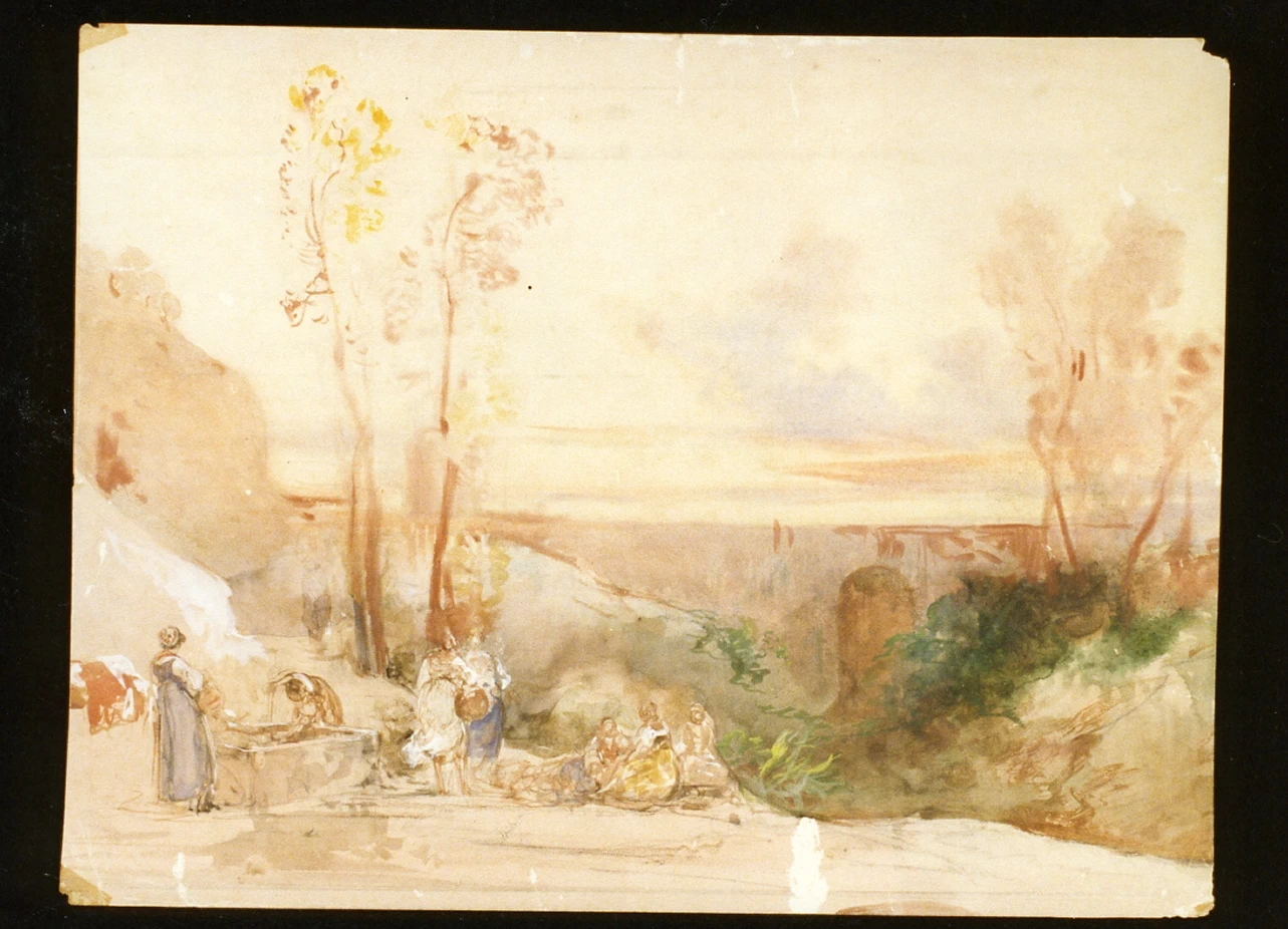 Paesaggio con donne e lavatoio - Museo Nazionale di san Martino, Napoli